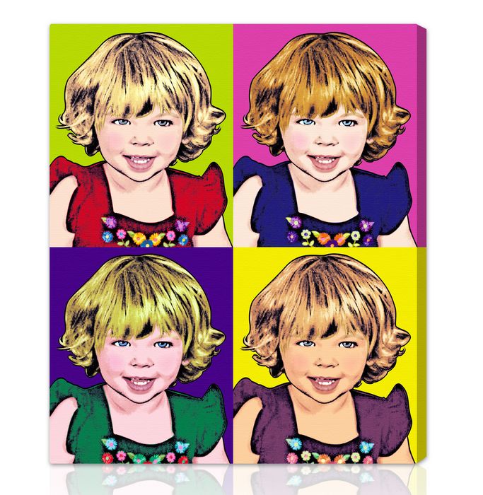 Personalized Pop Art Photo | Warhol style 4 panels 