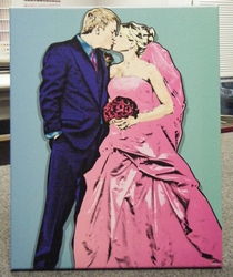 warholStyle 1 panel - Couple - Gallery wrap canvas