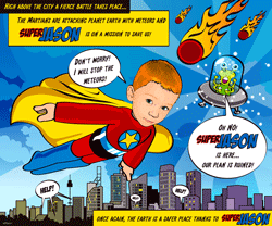 Kids Superhero - Alien attack