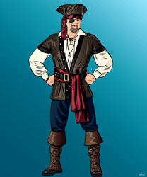 Pirate - Plain background
