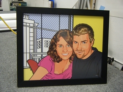 lichStyle Couple - Living background- paper in thick black frame