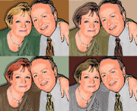 Warhol style 4 panels - Couples