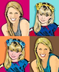 Warhol style 4 panel