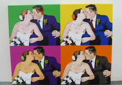 Warhol 4 Panel - Wedding Portrait