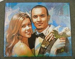 Custom Couple Watercolor Portraits