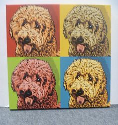 Warhol 4 Panel Dog Portrait