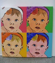 Warhol 4 Panels - Baby Portraits