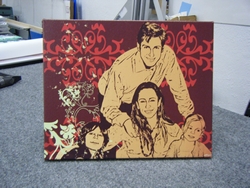 Retropop- Brocade Group - Gallery wrap canvas