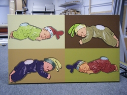 warholStyle 4 panels - Gallery wrap canvas