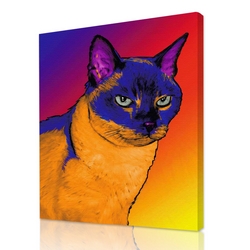 Pet-glo portrait - custom cat paintings