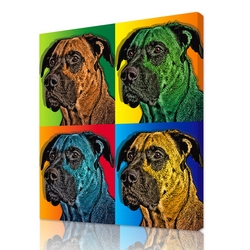 Warhol style 4 panels - pet portarits