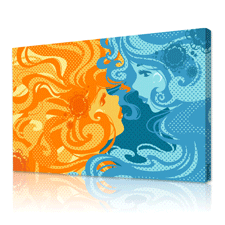 featured artist - Miss Kika - Day & Night - gallery wrap canvas