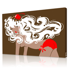 featured artist - Miss Kika - Fudge Sundae - gallery wrap canvas