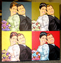 warholStyle-Couple- 4 panels - Gallery wrap canvas