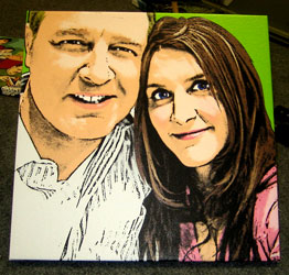 warholStyle Couple - Gallery wrap canvas