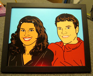 iconographicStyle -Couple -Semi Gloss Paper/ Black Thin Frame
