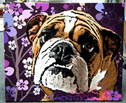 retroPop - Autumn Petals in Purple - Gallery Wrap Canvas