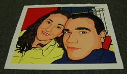 lichStyle couple - Skyline background - Canvas Rolled (no frame)