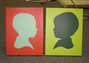 2 x Silhouette - Gallery wrap canvas 3/4