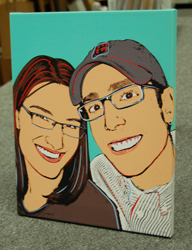 warholStyle Grace - Couple - Gallery wrap canvas