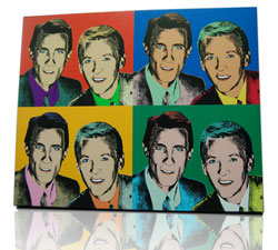 warholStyle 4 panels - Couple - Gallery wrap canvas 1.5