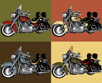 Warhol style 4 panels