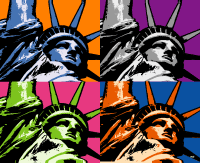 Warhol style 4 panels