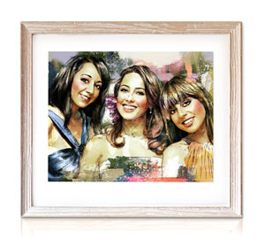 Custom hand illustrated watercolor sketch artwork from your photos