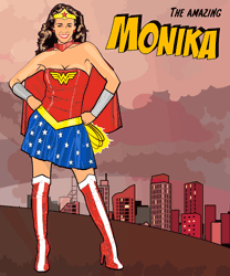 Women Superhero I - Red city