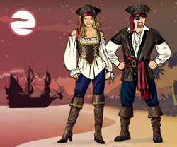 Couples Pirates - Moonlight fog
